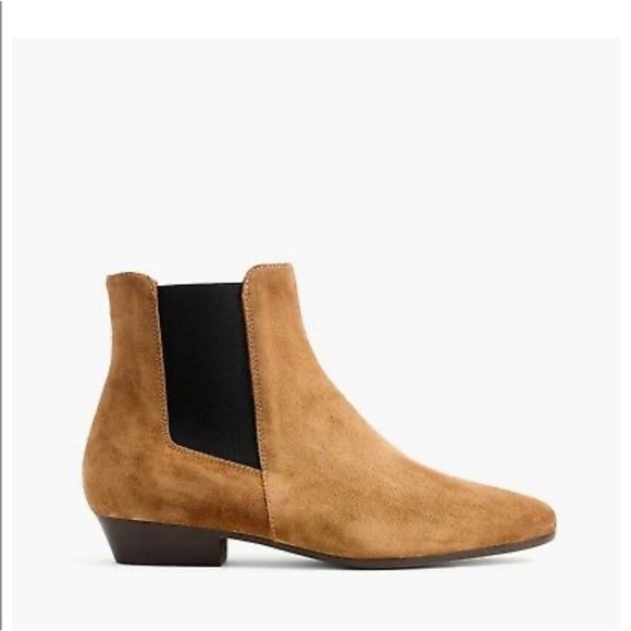 JCREW Suede Chelsea Boots in glazed pecan color - Picture 2 of 6